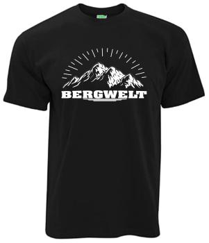 Bergwelt Logo | T-Shirt, Brustdruck mittig