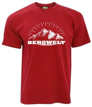 Bergwelt Logo | T-Shirt, Brustdruck mittig