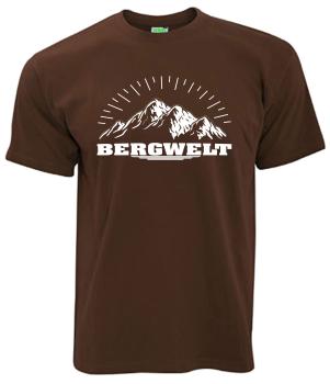 Bergwelt Logo | T-Shirt, Brustdruck mittig