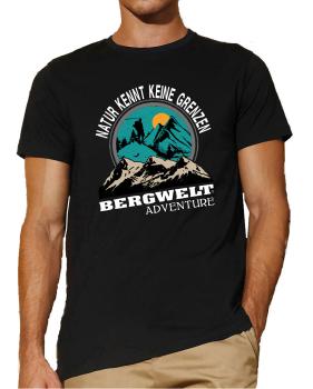 Natur kennt keine Grenzen | T-Shirt, Brustdruck mittig