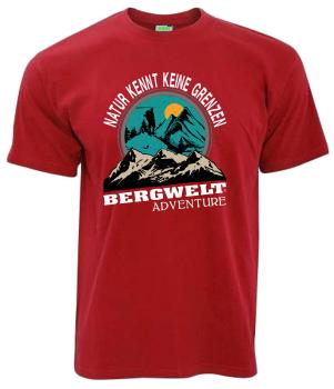 Natur kennt keine Grenzen | T-Shirt, Brustdruck mittig