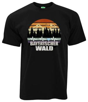 Herzschlag Bayerischer Wald | T-Shirt, Brustdruck mittig