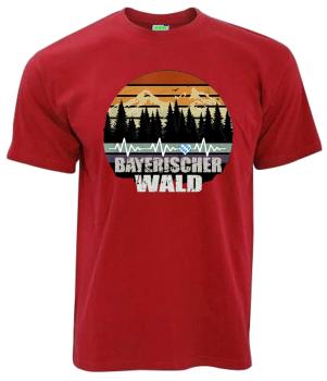 Herzschlag Bayerischer Wald | T-Shirt, Brustdruck mittig