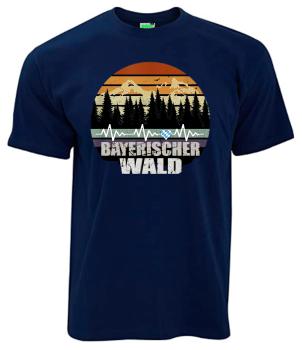 Herzschlag Bayerischer Wald | T-Shirt, Brustdruck mittig