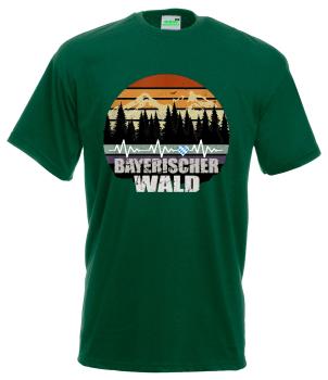 Herzschlag Bayerischer Wald | T-Shirt, Brustdruck mittig