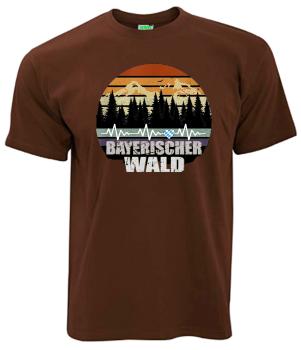 Herzschlag Bayerischer Wald | T-Shirt, Brustdruck mittig