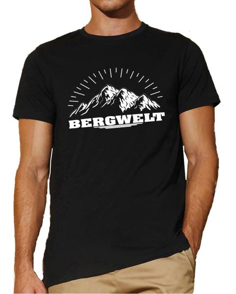 Bergwelt Logo | T-Shirt, Brustdruck mittig