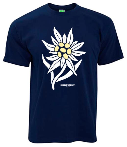 Edelweiß | T-Shirt, Brustdruck mittig