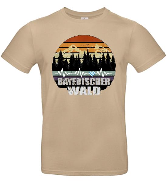 Herzschlag Bayerischer Wald | T-Shirt, Brustdruck mittig
